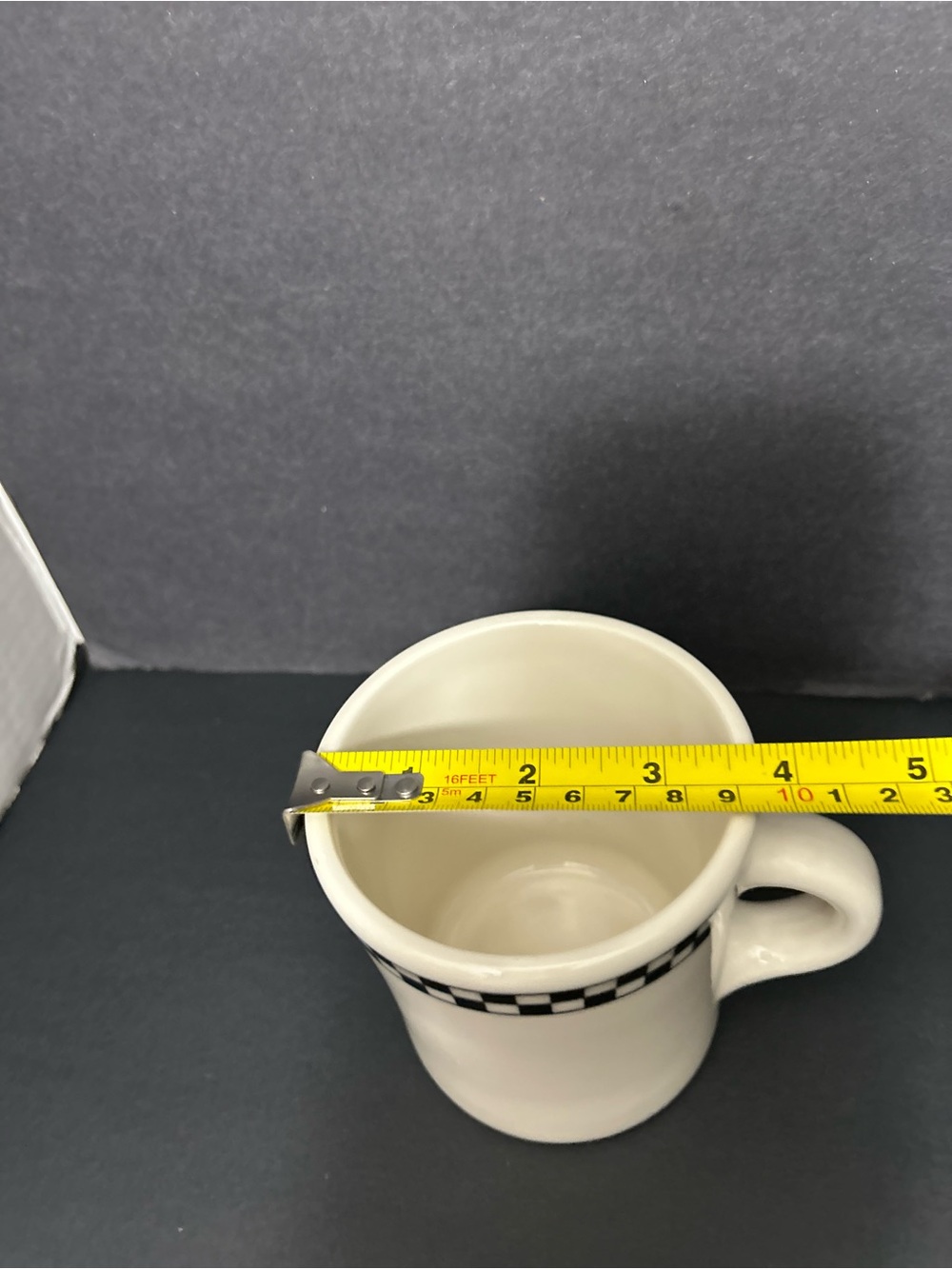 Homer Laughlin Mug with Black Checkered accent - Picture 6 of 8